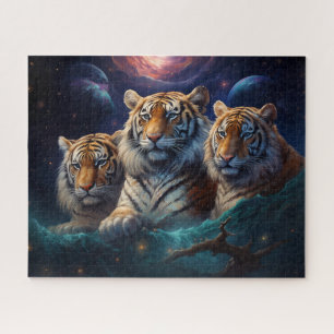 Puzzle Trois tigres Imaginaire cosmique