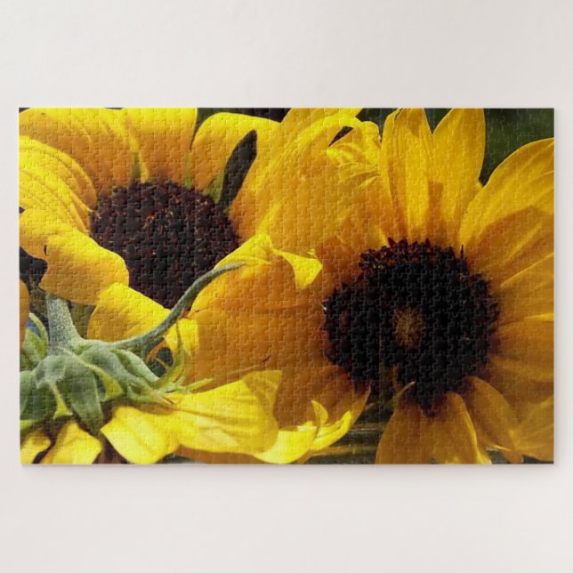 Puzzle Trois tournesols photographie d'art botanique (Horizontal)