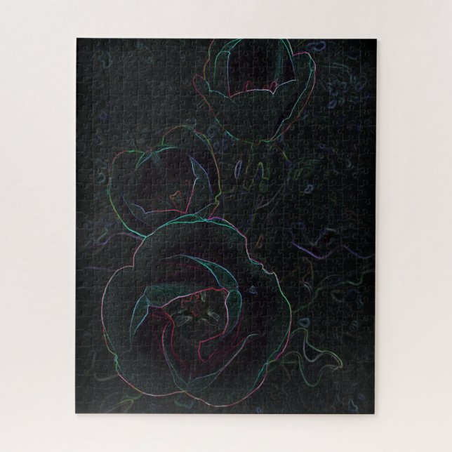Puzzle trois tulipes de velours (Vertical)