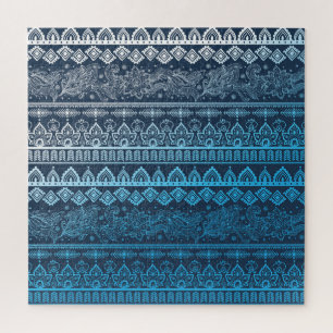 Puzzle Troisième ethnie tribale, motif sans coutures.