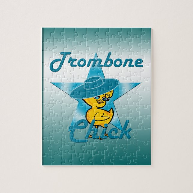 Puzzle Trombone Chick #7 (Vertical)