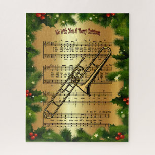 Puzzle Trombone ~ "Nous Vous Souhaitons Un Joyeux Noël" ~