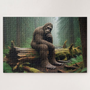Puzzle Trône boisé de Bigfoot, Bigfoot perdu dans ses pen