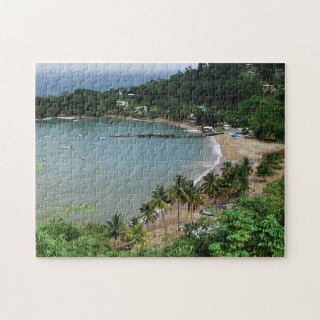 Puzzle Tropical Beach Trinidad and Tobago. (Horizontal)