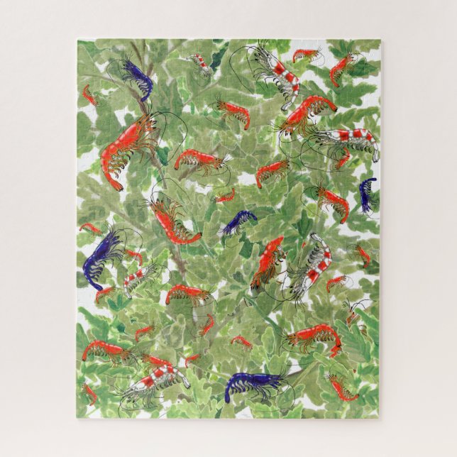 Puzzle Tropical Cherry Shrimp Aquatic Pet Aquarium Dur (Vertical)