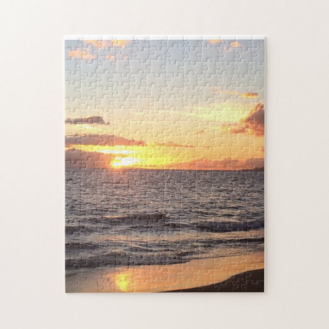 Puzzle tropical de Maui Hawaï de coucher du soleil (Vertical)