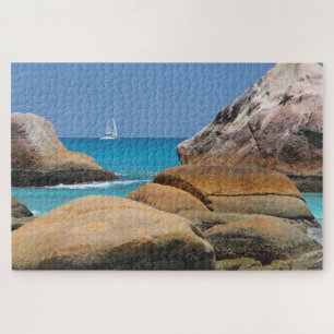 Puzzle tropical nautique de l'île des Seychelles