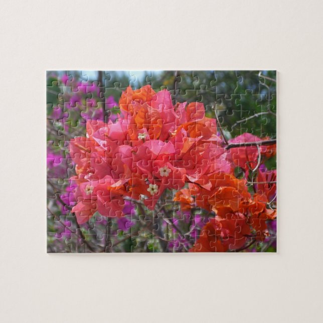 Puzzle Tropical Pink Bougainvillea Island Floral (Horizontal)