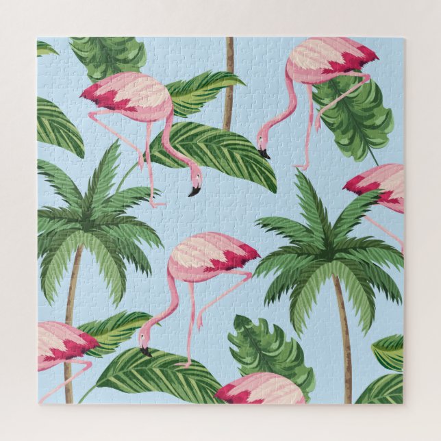 Puzzle Tropical rose Flamingo (Vertical)
