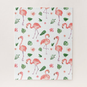 Puzzle Tropical rose Flamingo
