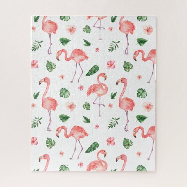 Puzzle Tropical rose Flamingo (Vertical)