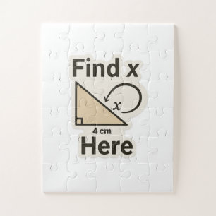 Puzzle Trouver X Math Joke Sticker - Funny Geometry Pun