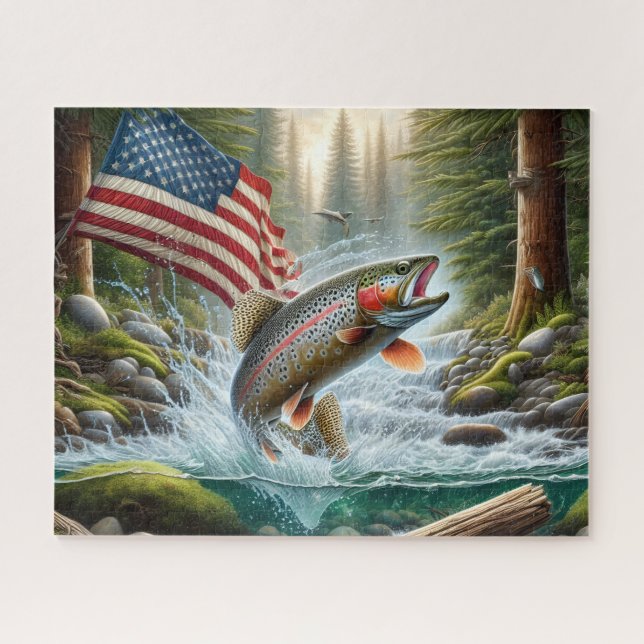 Puzzle Truitte Drapeau Américain (Horizontal)