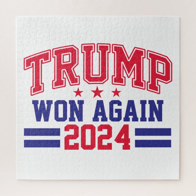 Puzzle Trump remporte à nouveau la victoire 2024 (Vertical)