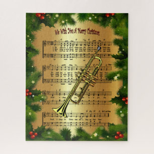 Puzzle Trumpet ~ "Nous Vous Souhaitons Un Joyeux Noël" ~