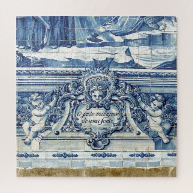 Puzzle Tuiles murales portugaises bleues et blanches avec (Vertical)