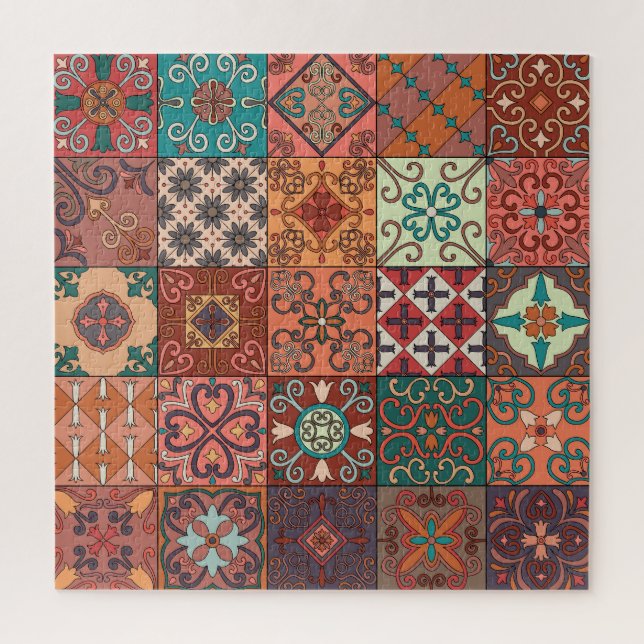 Puzzle Tuiles portugaises : Talavera Style Azulejo. (Vertical)