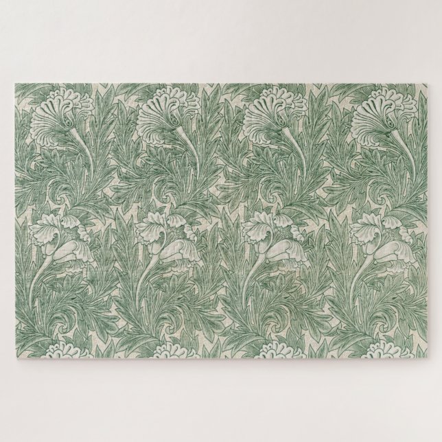 Puzzle Tulip Pattern (by William Morris) (Horizontal)