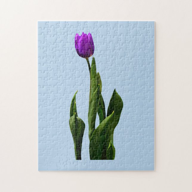 Puzzle Tulipe pourpre simple (Vertical)