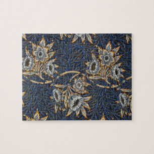 Puzzle Tulipe Saules Motif Bleu Floral de William Morris