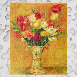 Puzzle Tulipes de Pierre Renoir, Impressionnisme Vintage<br><div class="desc">Tulips (1909) de Pierre Renoir est un impressionnisme vintage de beaux art floral peinture morose. Un beau bouquet de fleurs de jardin fleuries. Des fleurs de tulipes jaunes, rouges et oranges sont disposées dans un vase décoratif. À propos de l'artiste : Pierre-Auguste Renoir (1841-1919) fut un peintre de premier plan...</div>
