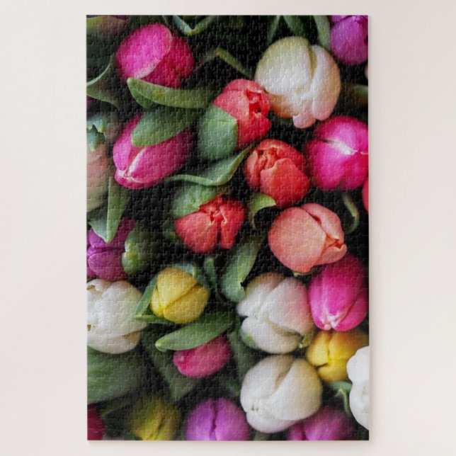 Puzzle Tulipes Fleurs colorées Printemps de Pâques (Vertical)