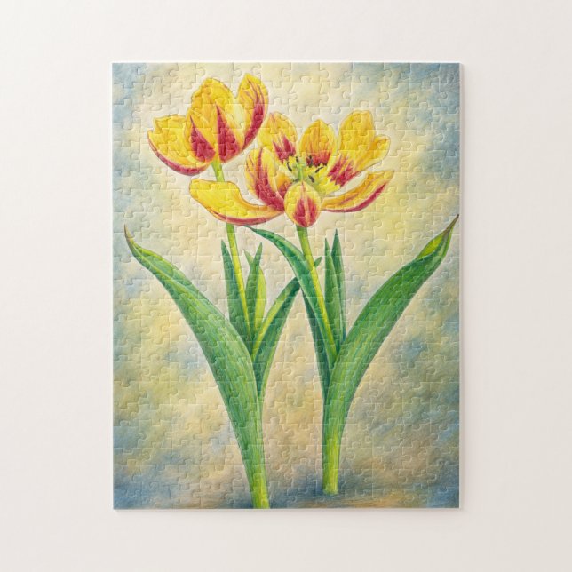 Puzzle Tulipes jaunes et rouges (Vertical)