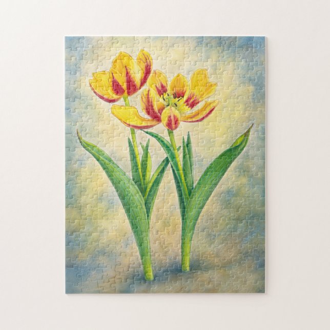 Puzzle Tulipes jaunes et rouges (Vertical)