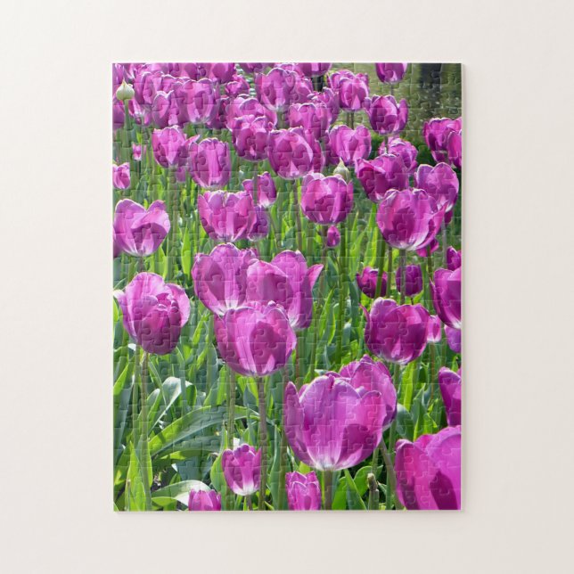 Puzzle Tulipes pourpres (Vertical)