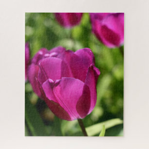 Puzzle Tulipes pourpres Ressortissent Floral