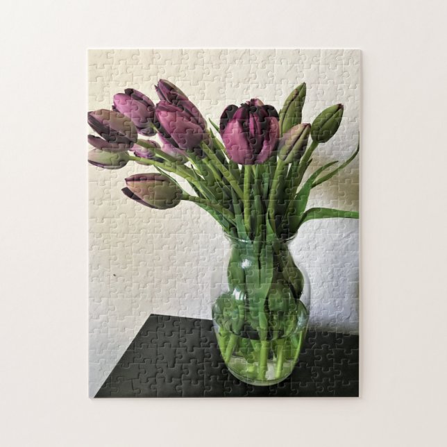 Puzzle Tulipes Reine de Nuit (Vertical)