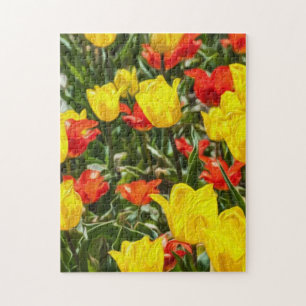 Puzzle Tulipes rouges et jaunes