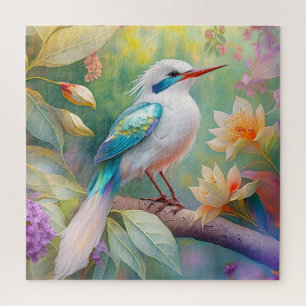 Puzzle Turquoise aile  crête blanche Imaginaire Oiseau