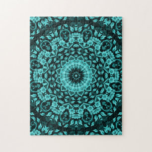 Puzzle Turquoise Turquoise Floral Mandala