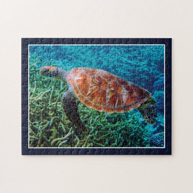 Puzzle Turtle Sea Creature Ocean Wildlife (Horizontal)