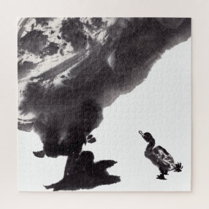 Puzzle Tuschekunst chinois avec motif canard