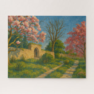 Puzzle Twin Blossoms - Peinture sur le chemin de jardin p