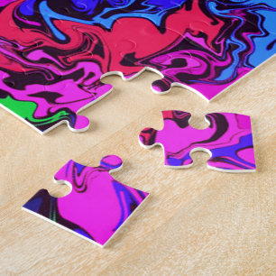 Puzzle Twirly coloré Abstrait / Miroir / Miami /
