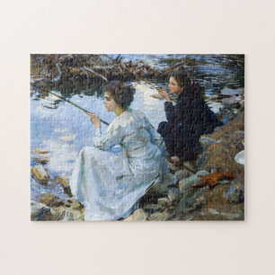 Puzzle Two Girls Fishing, 1912 par John Singer Sargent