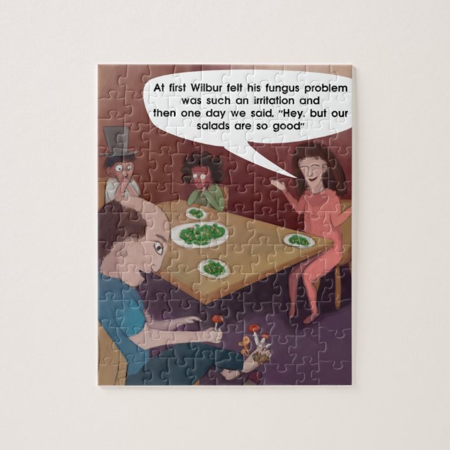 Puzzle TypeAmusant Champignons Pour Dîner Drôle (Vertical)