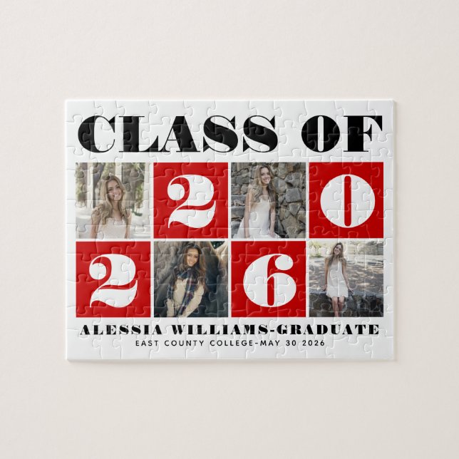 Puzzle Typographie grasse Collège de 2026 collage photo r (Horizontal)
