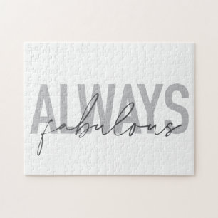 Puzzle Typographie moderne, simple, tendance Toujours Fab