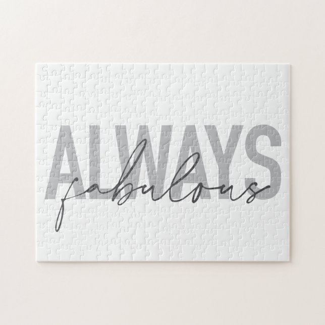 Puzzle Typographie moderne, simple, tendance Toujours Fab (Horizontal)