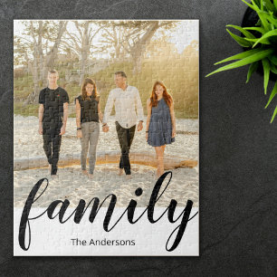 Puzzle Typographie simple moderne Photo de famille person