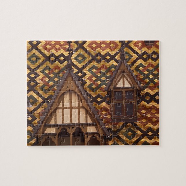 Puzzle UE, France, Bourgogne, Côte d'Or, Beaune. Carrelé (Horizontal)