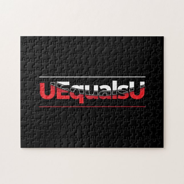 Puzzle UEqualsU VIH Typographie indétectable Art (Horizontal)