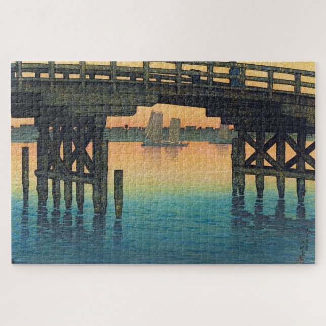Puzzle ukiyoe - hasui - C10 - Kaminohashi Bridge .. (Horizontal)