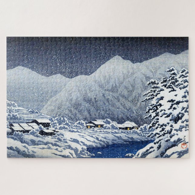 Puzzle ukiyoe hasui n22 Nakayamashichiri, Hida (Horizontal)
