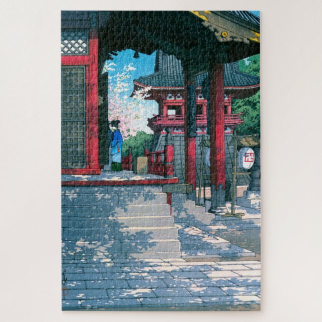 Puzzle Ukiyoe - hasui - No.18 Meguro Fudo Temple - (Vertical)
