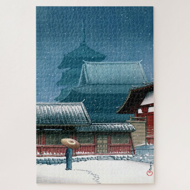 Puzzle Ukiyoe - hasui - Temple No.31 Tennoji à Osaka - (Vertical)